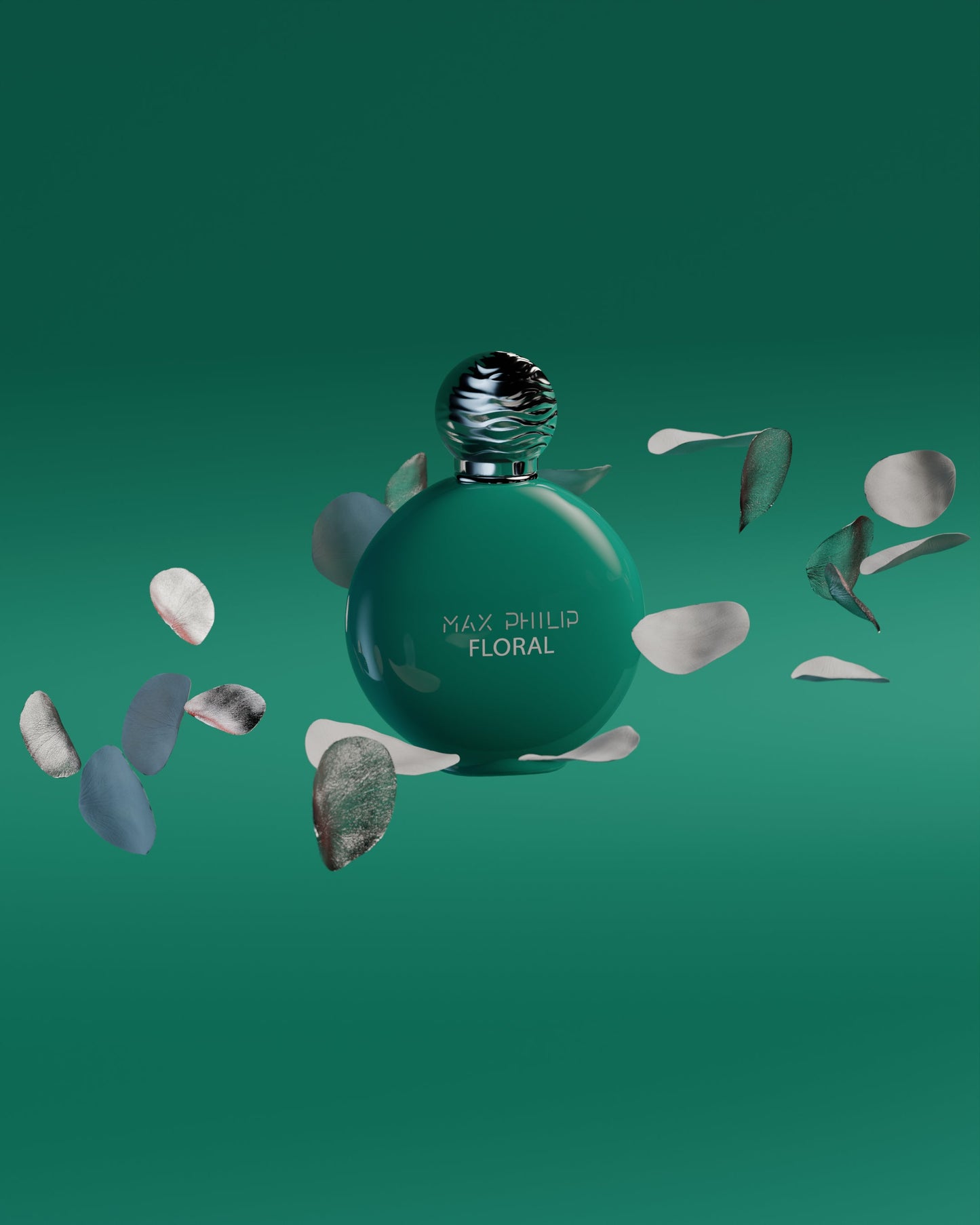 Max Philip Floral Eau de Parfum in an artistic scene reflecting blooming elegance